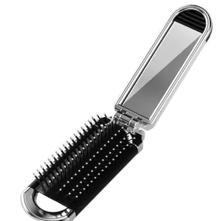 Brosse à cheveux avec miroir pliant de voyage My Store