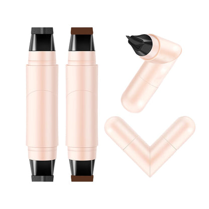 6PCS Coffret de Crayons Eye Liner Liquide à deux têtes, Liquid Eyeliner Stamp Pencil, Stylo Eyeliner Noir ailé pour Femme, Pochoirs Eyeliner Maquillage Tatouage Longue tenue