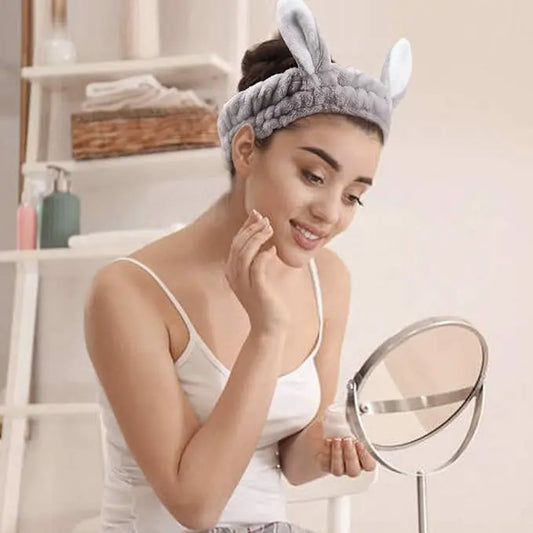 Bandeau de maquillage lapin pelucheux (3 pièces) My Store
