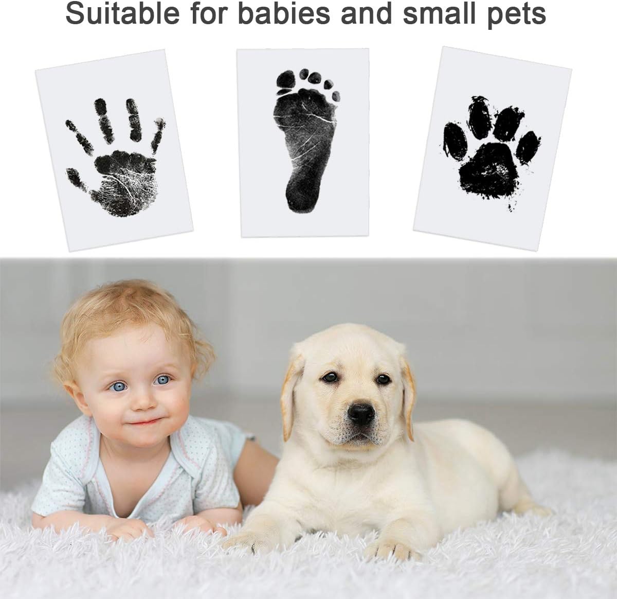 Baby Nabance Children's Footprint Kit - Clean Touch Footprint - Baby Handprint - Footprint - Child - Newborns Shower Gift - Baby Souvenir