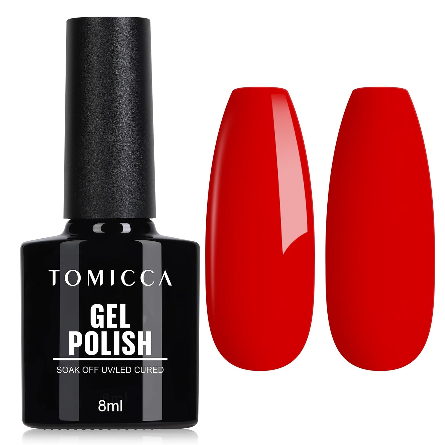 TOMICCA Semi-Permanent Nail Polish, 10 ml Semi-Permanent Natural French Gel Milky White Nail Art Gel UV LED Soak Off Manicure