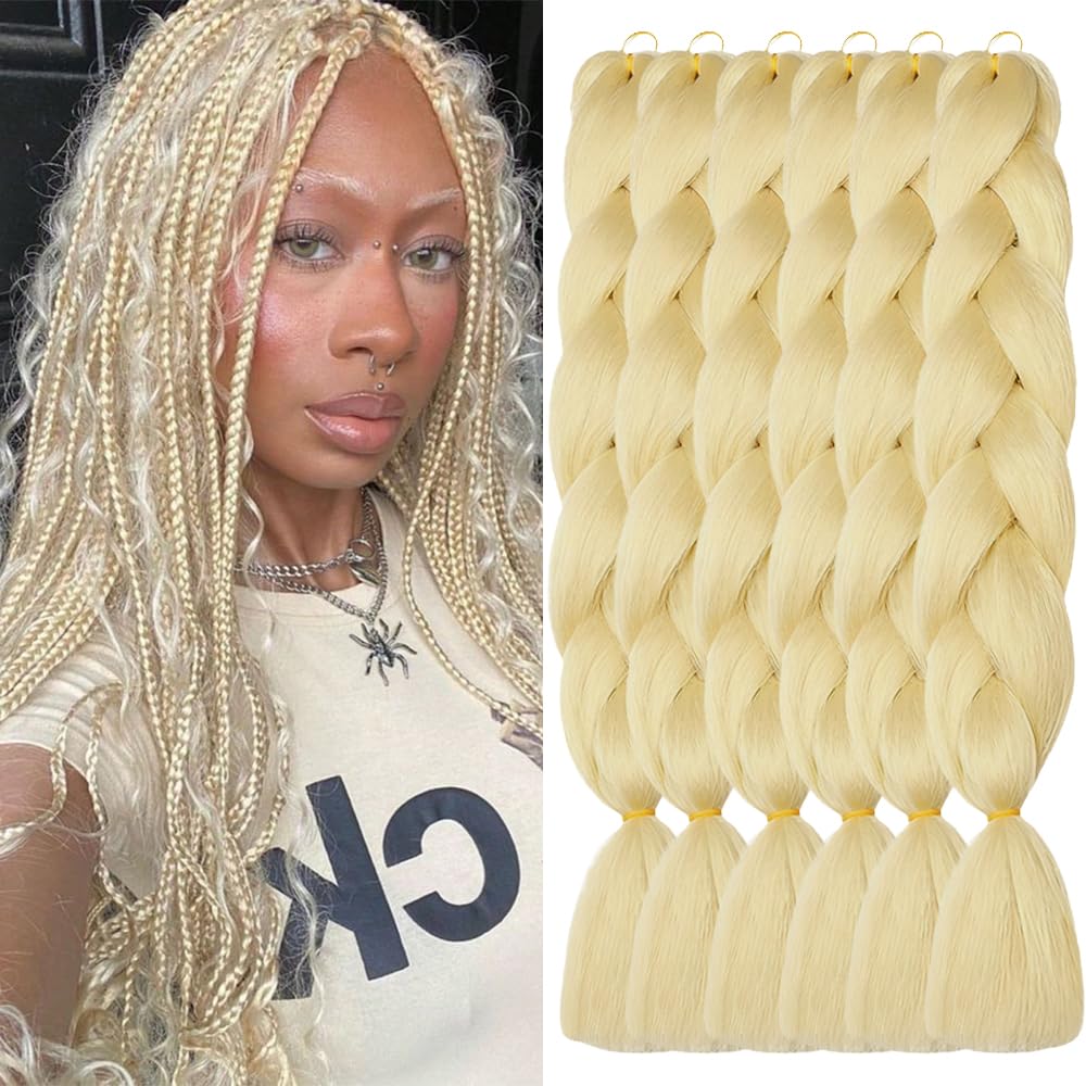 ShowJarlly Ombre Braiding Hair Extensions Synthetic Braiding Hair 24 Inch 1 Piece Box Braids Braiding Hair Extensions Dark Purple