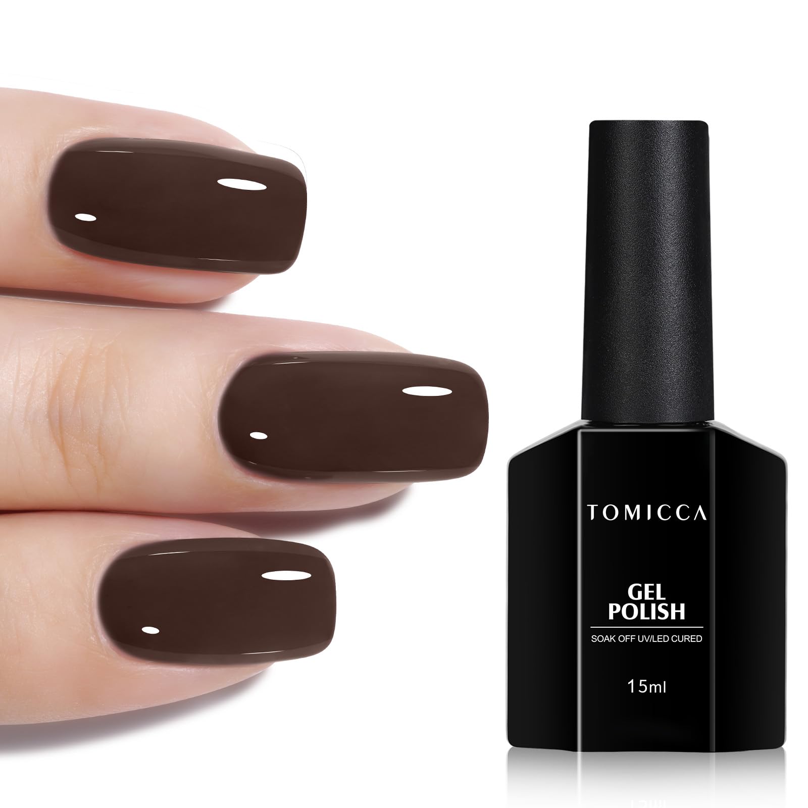 TOMICCA Semi-Permanent Nail Polish, 10 ml Semi-Permanent Natural French Gel Milky White Nail Art Gel UV LED Soak Off Manicure