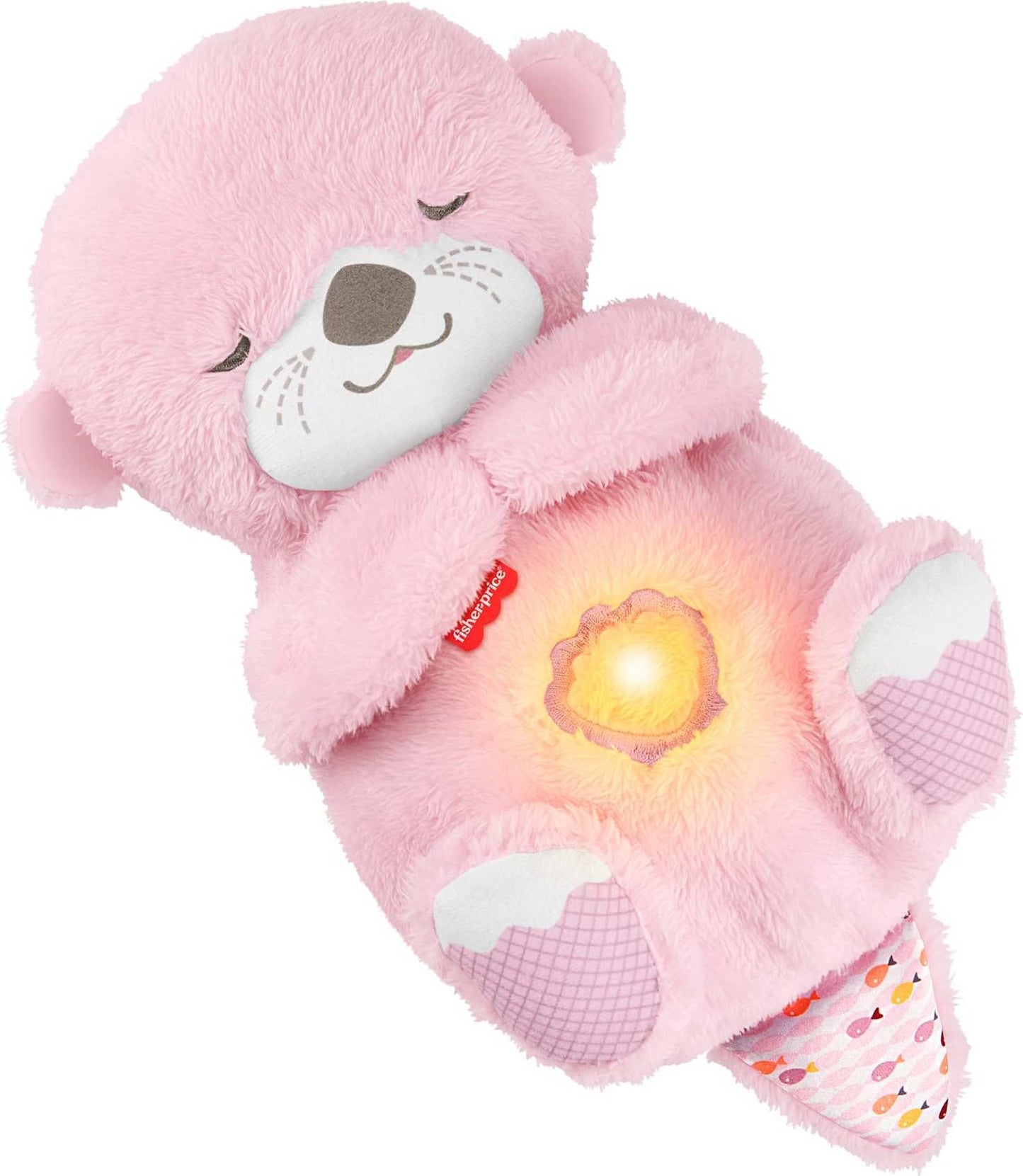 Fisher-Price Ma Ottre Câlins Bonne Nuit Soft Toy | Musical and Luminous Baby Night Light | White Noise Baby | Newborn Baby Gift for Boys and Girls - FXC66