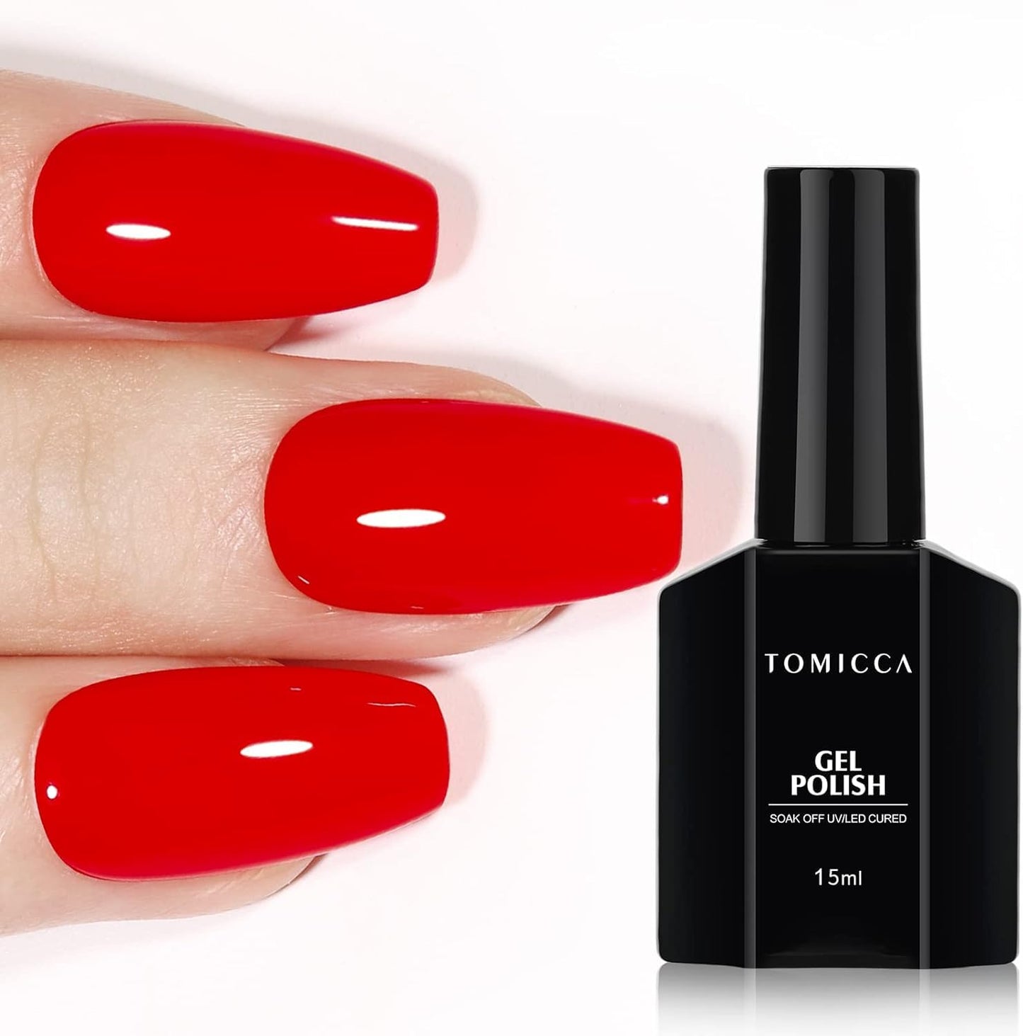 TOMICCA Semi-Permanent Nail Polish, 10 ml Semi-Permanent Natural French Gel Milky White Nail Art Gel UV LED Soak Off Manicure