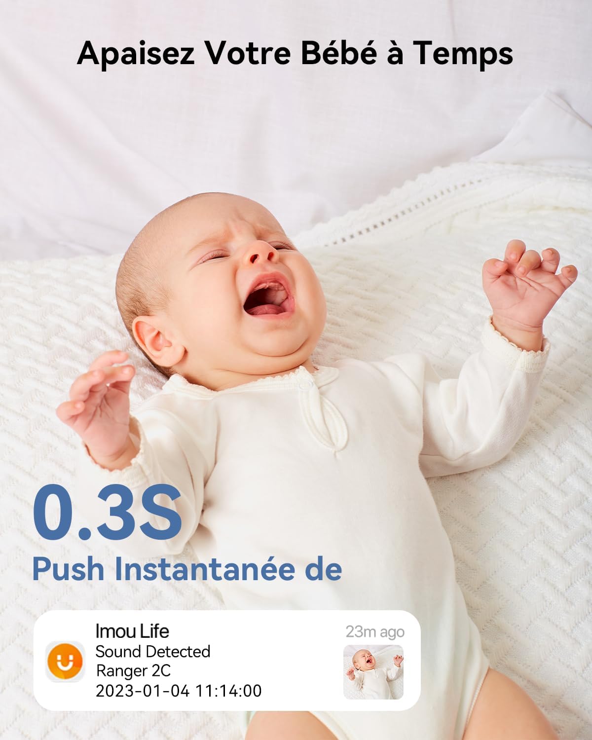 Imou 2K(3MP) WiFi Surveillance Camera Indoor 360° Smart Camera with Human Detection AI Tracking Two-Way Audio Siren Alexa Compatible for Baby/Pets