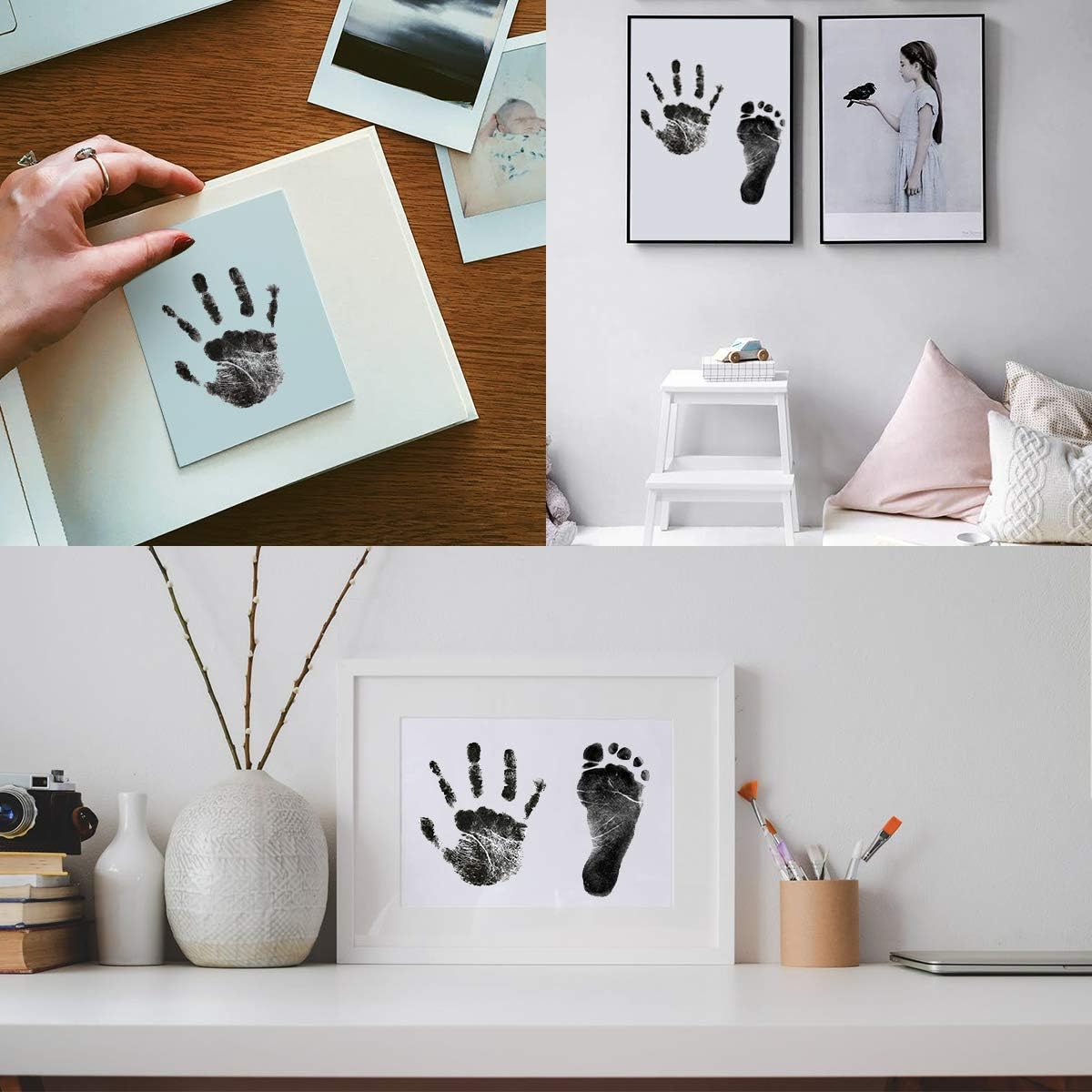 Baby Nabance Children's Footprint Kit - Clean Touch Footprint - Baby Handprint - Footprint - Child - Newborns Shower Gift - Baby Souvenir