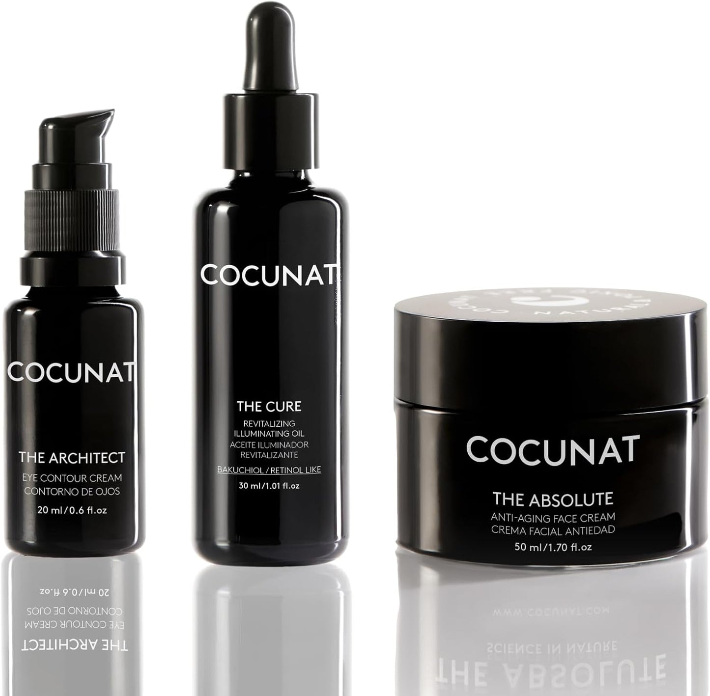 COCUNAT - Anti-ageing Repair Routine Set - Cream + Serum + Eye Contour - Treatment of signs of age - Lifting effect - Hyaluronic Acid and Retinol Like - All Skin Types
