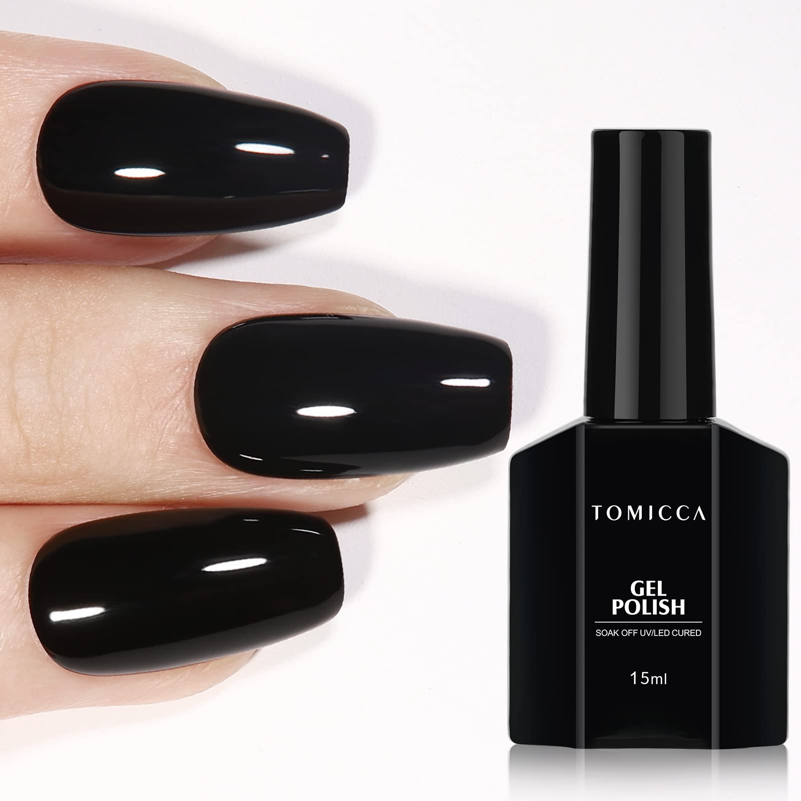 TOMICCA Semi-Permanent Nail Polish, 10 ml Semi-Permanent Natural French Gel Milky White Nail Art Gel UV LED Soak Off Manicure