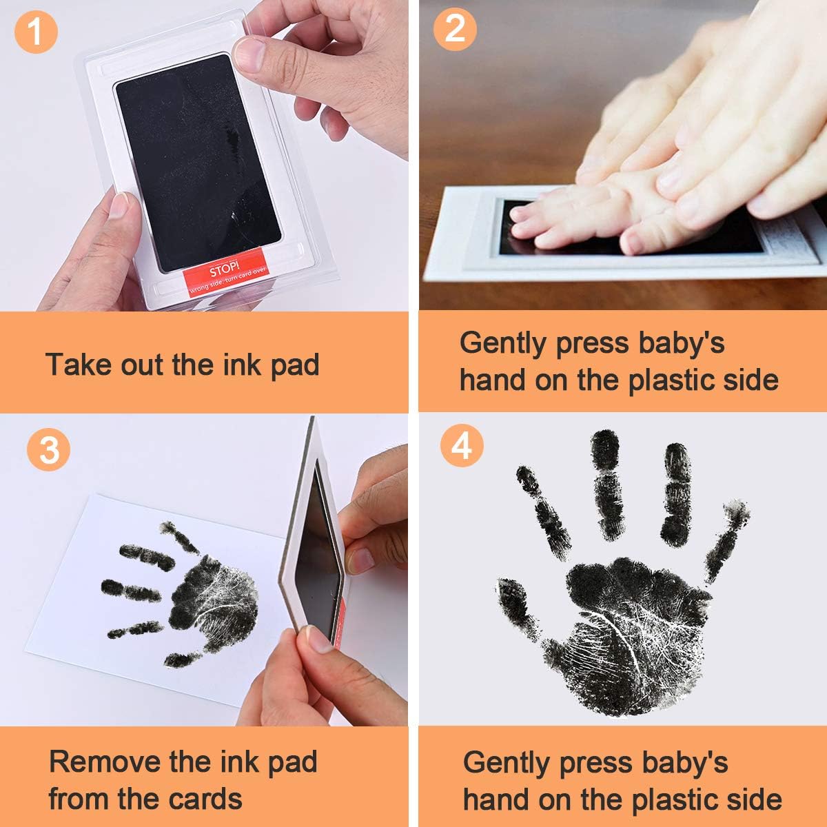 Baby Nabance Children's Footprint Kit - Clean Touch Footprint - Baby Handprint - Footprint - Child - Newborns Shower Gift - Baby Souvenir