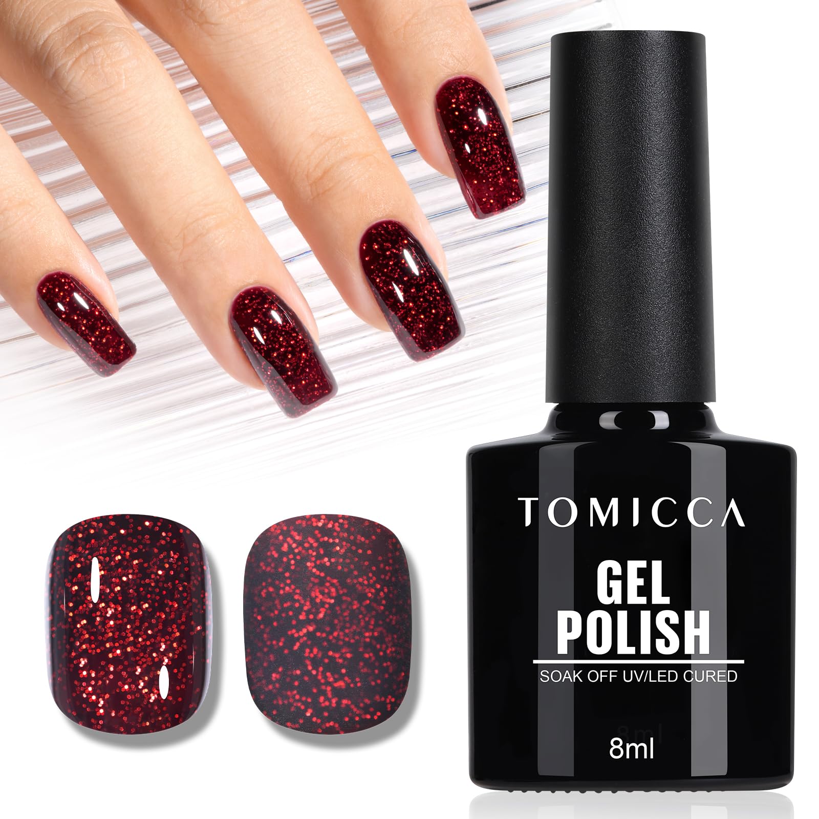 TOMICCA Semi-Permanent Nail Polish, 10 ml Semi-Permanent Natural French Gel Milky White Nail Art Gel UV LED Soak Off Manicure