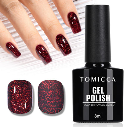 TOMICCA Semi-Permanent Nail Polish, 10 ml Semi-Permanent Natural French Gel Milky White Nail Art Gel UV LED Soak Off Manicure