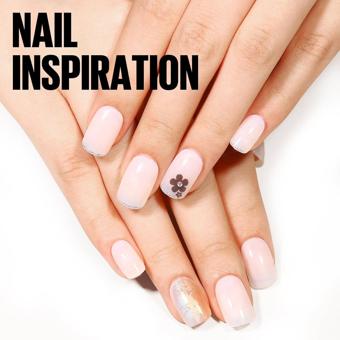 TOMICCA Semi-Permanent Nail Polish, 10 ml Semi-Permanent Natural French Gel Milky White Nail Art Gel UV LED Soak Off Manicure