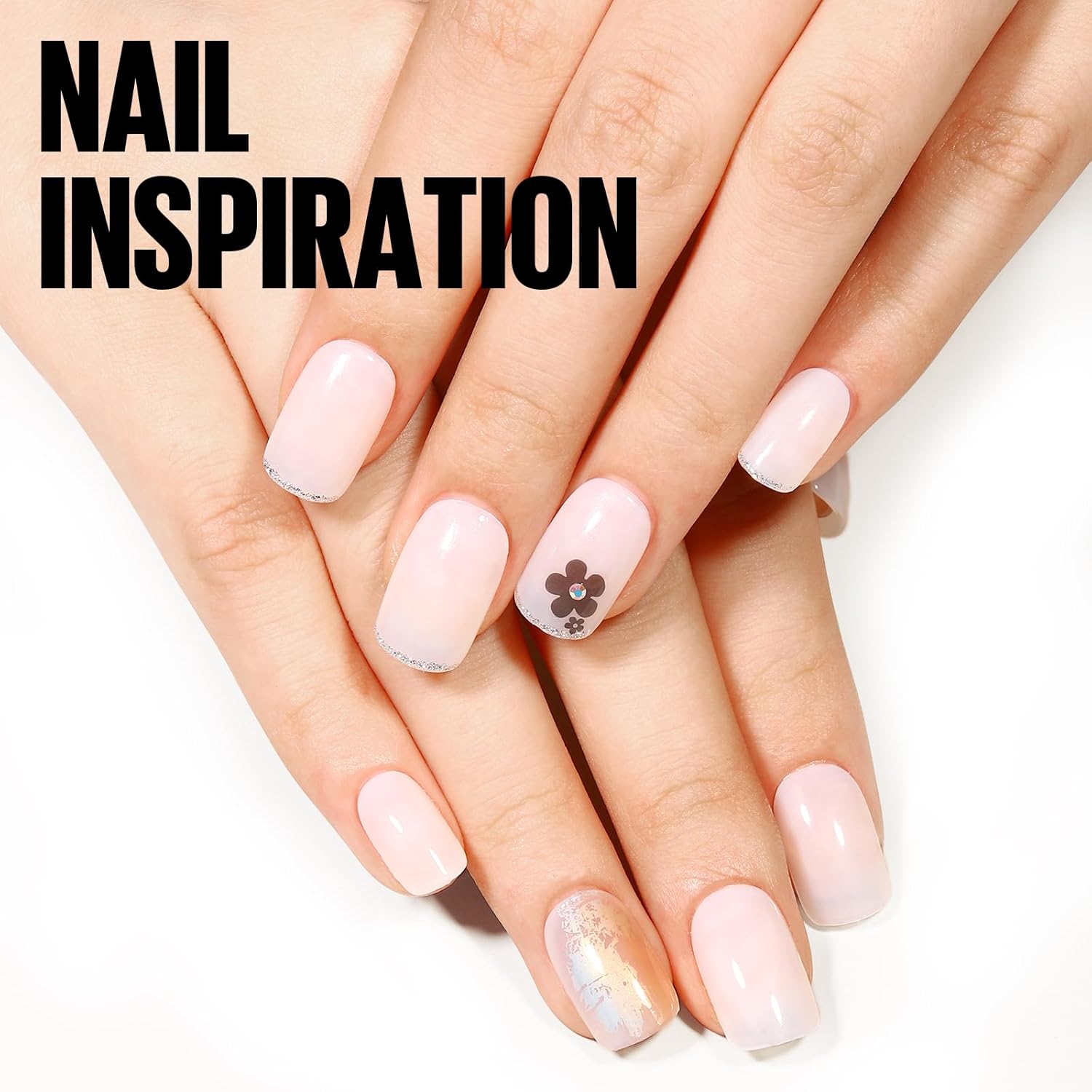 TOMICCA Semi-Permanent Nail Polish, 10 ml Semi-Permanent Natural French Gel Milky White Nail Art Gel UV LED Soak Off Manicure