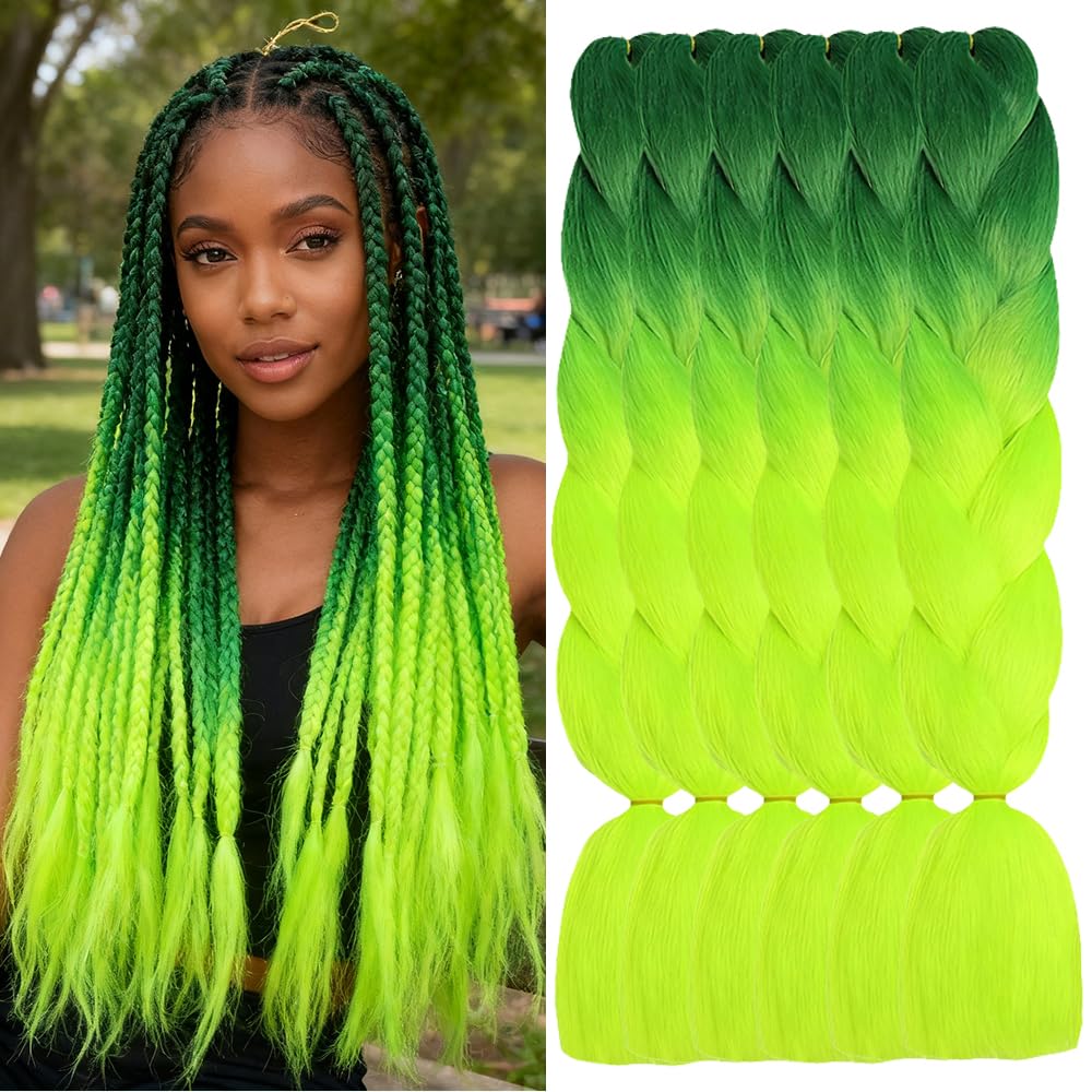 ShowJarlly Ombre Braiding Hair Extensions Synthetic Braiding Hair 24 Inch 1 Piece Box Braids Braiding Hair Extensions Dark Purple