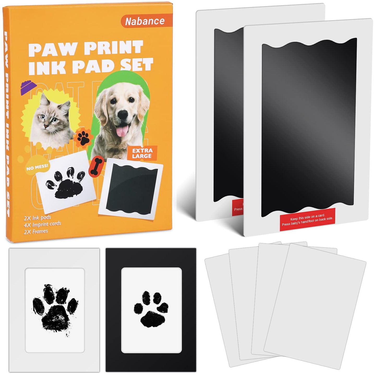 Baby Nabance Children's Footprint Kit - Clean Touch Footprint - Baby Handprint - Footprint - Child - Newborns Shower Gift - Baby Souvenir