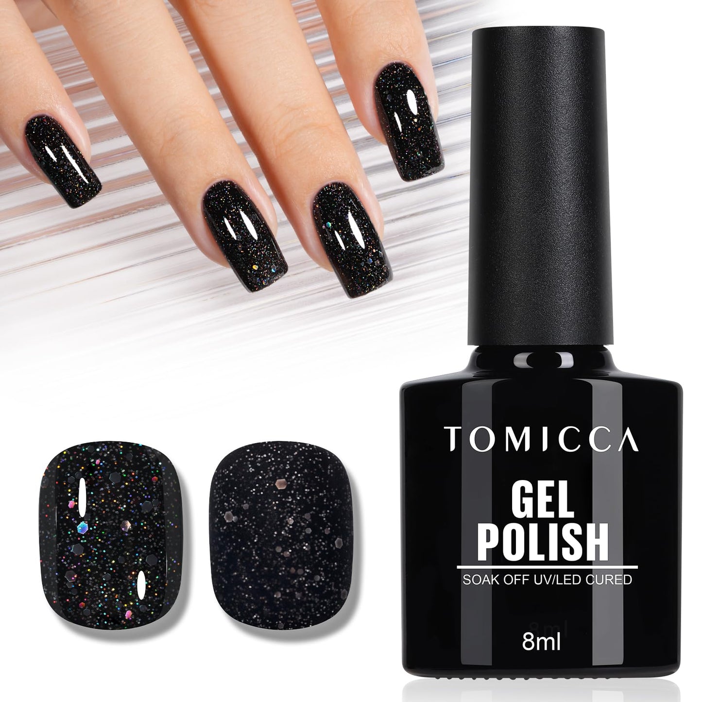TOMICCA Semi-Permanent Nail Polish, 10 ml Semi-Permanent Natural French Gel Milky White Nail Art Gel UV LED Soak Off Manicure