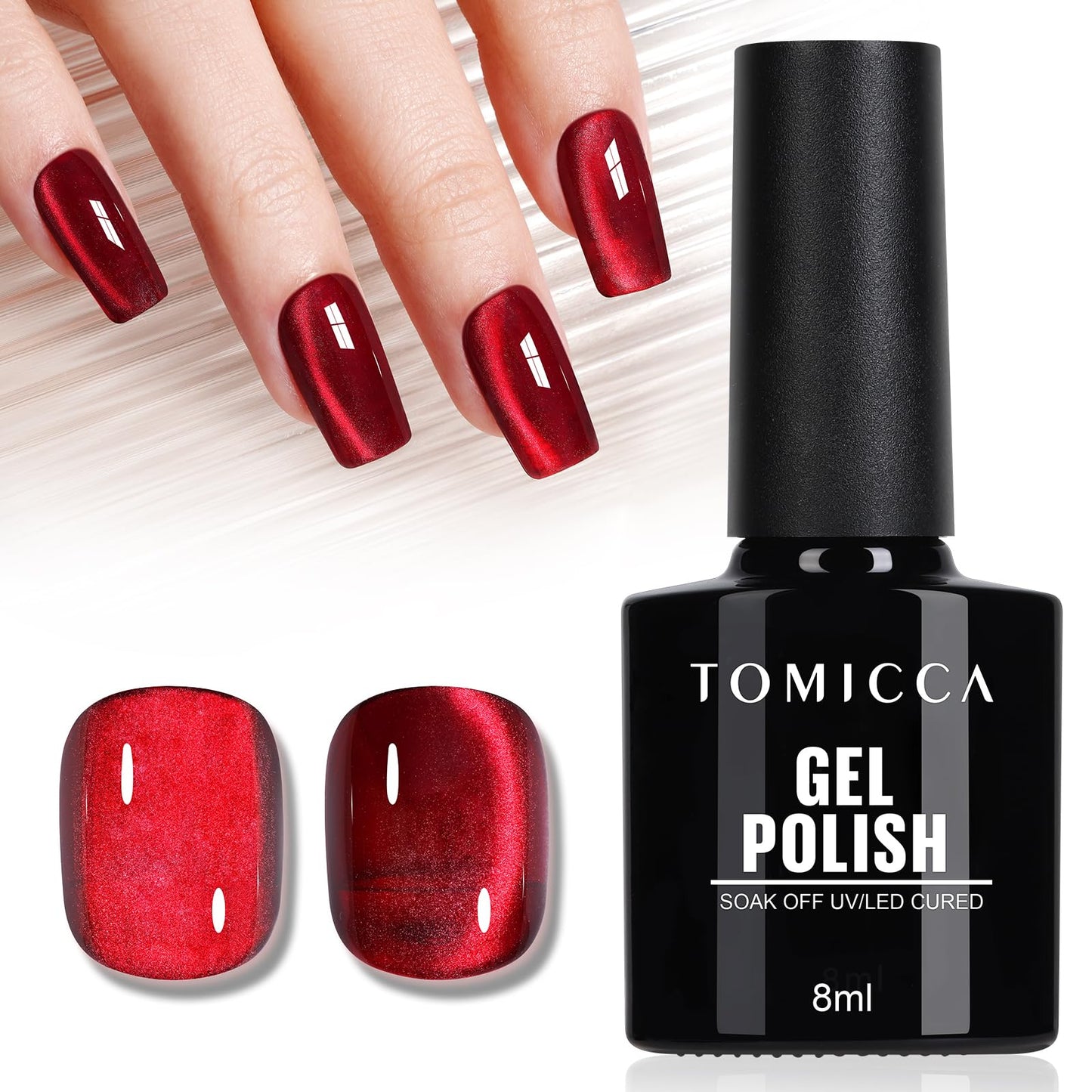 TOMICCA Semi-Permanent Nail Polish, 10 ml Semi-Permanent Natural French Gel Milky White Nail Art Gel UV LED Soak Off Manicure