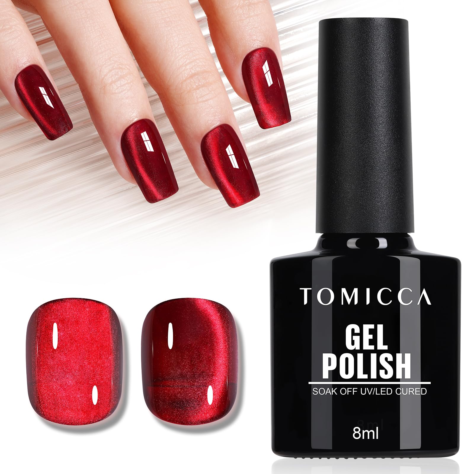 TOMICCA Semi-Permanent Nail Polish, 10 ml Semi-Permanent Natural French Gel Milky White Nail Art Gel UV LED Soak Off Manicure