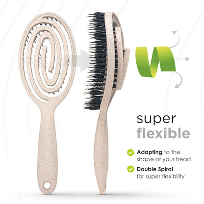 Brosse à cheveux Poils de sanglier 