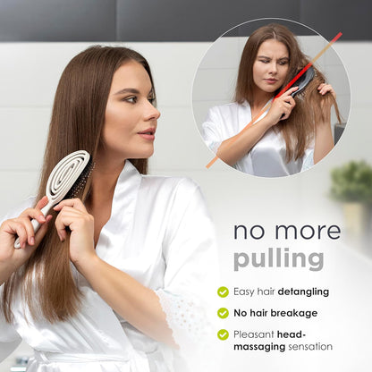 Brosse à cheveux Poils de sanglier 