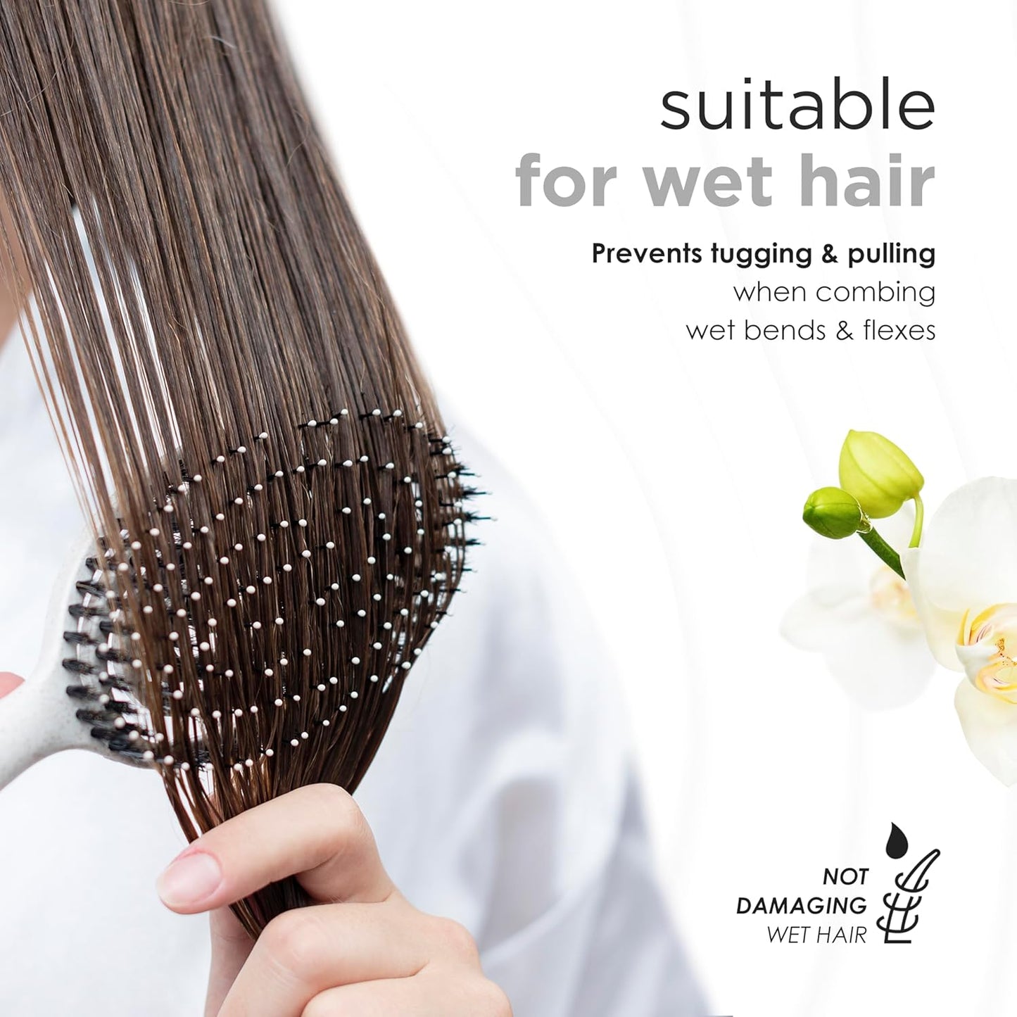 Brosse à cheveux Poils de sanglier 