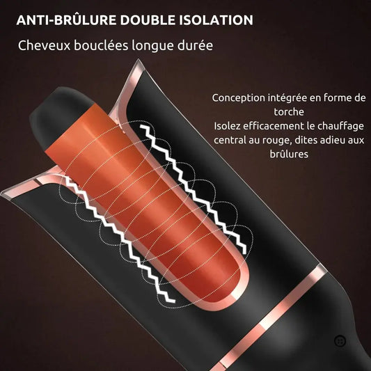 Fer à friser rotation automatique soin femme coiffure