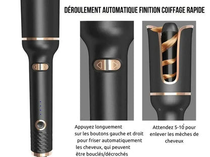 Fer à friser rotation automatique soin femme coiffure