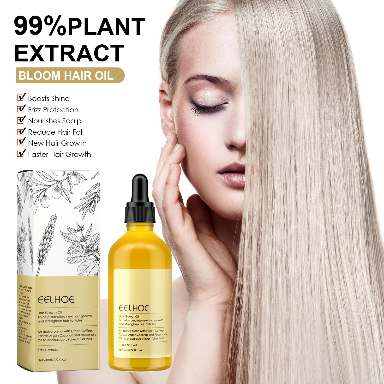 Huile essentielle romarin soin cheveux femme