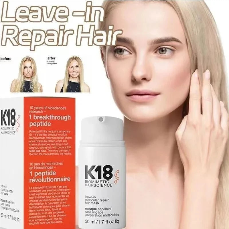Masque capillaire réparateur K18 Original sans rinçage pour cheveux abîmés