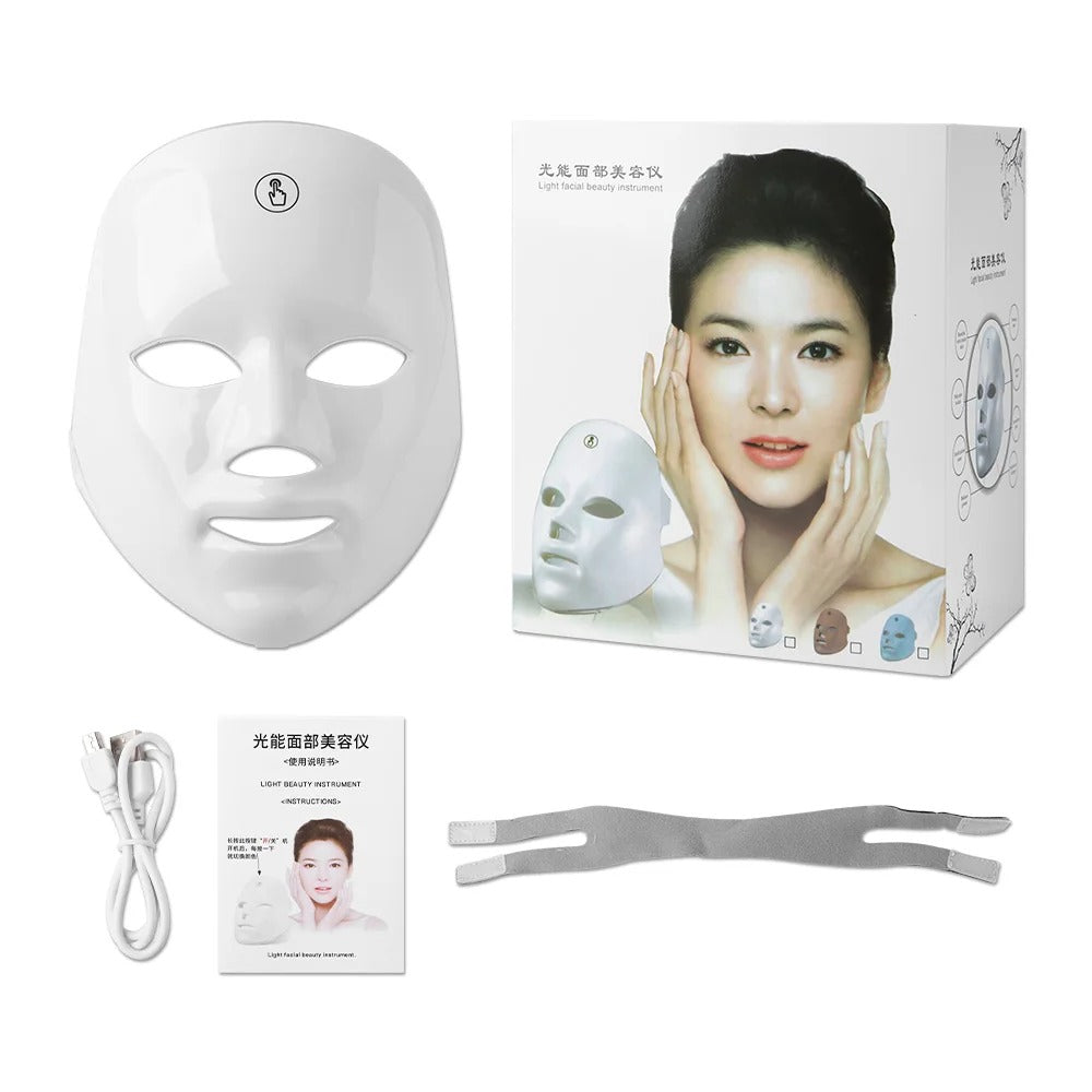 Masque de soins de la peau du visage LED 7-1 couleurs