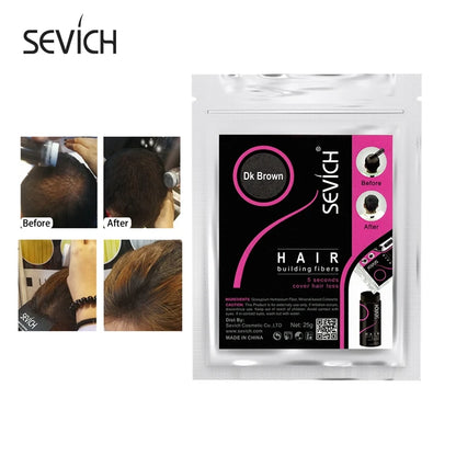 SEVICH 25g Fibres Capillaires Recharge – Solution Instantanée pour des Cheveux Plus Denses