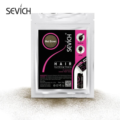 SEVICH 25g Fibres Capillaires Recharge – Solution Instantanée pour des Cheveux Plus Denses