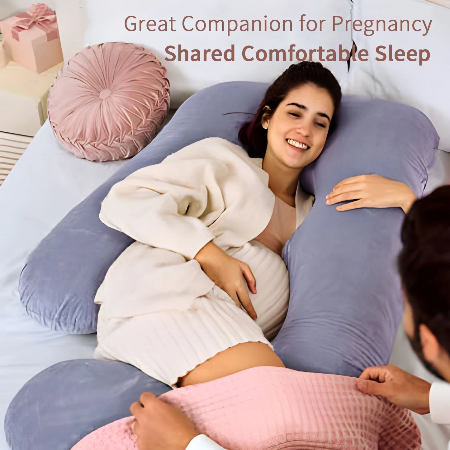 Oreiller de Grossesse en Forme de G – Soutien Intégral & Sommeil Réparateur