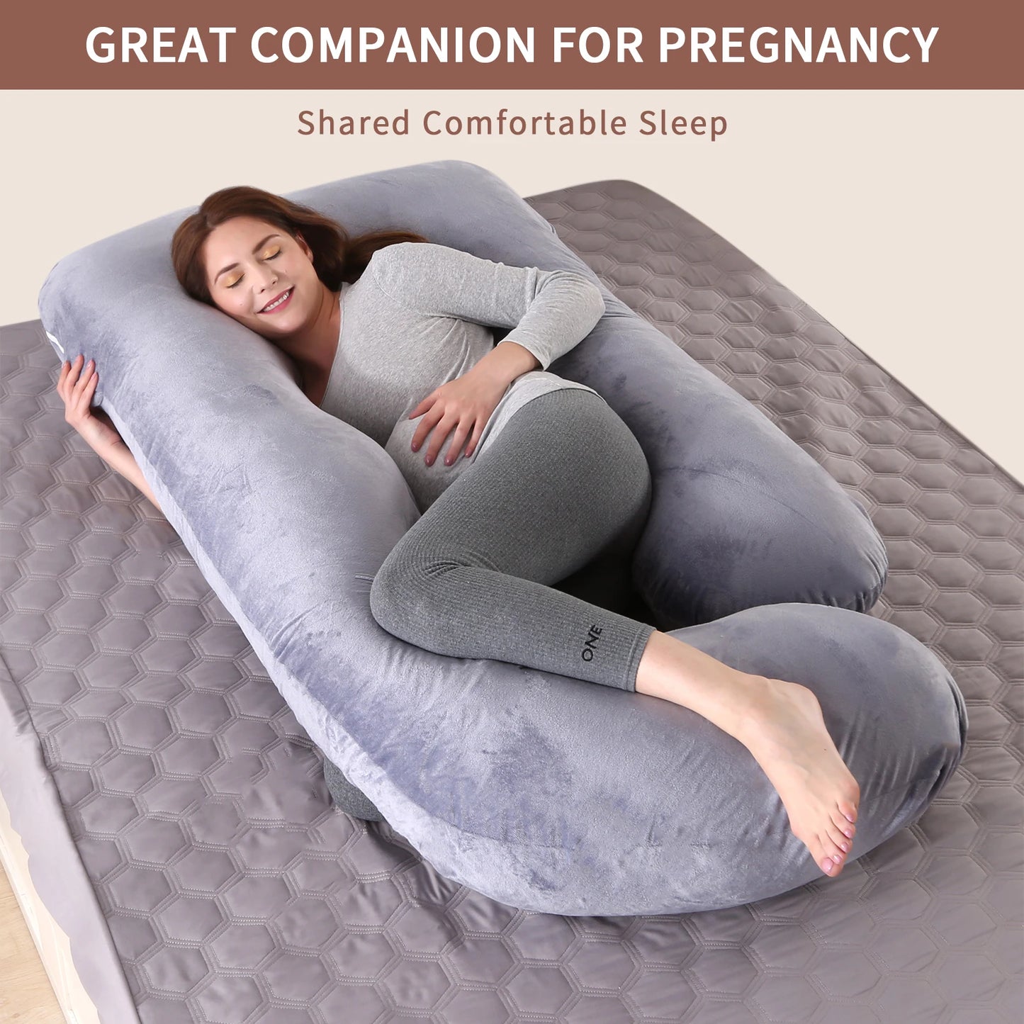 Oreiller de Grossesse en Forme de G – Soutien Intégral & Sommeil Réparateur