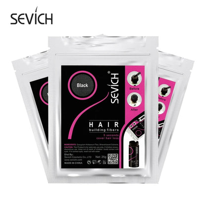 SEVICH 25g Fibres Capillaires Recharge – Solution Instantanée pour des Cheveux Plus Denses