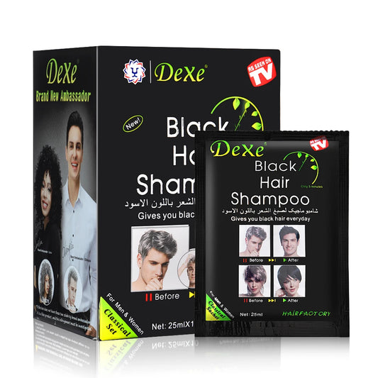 Shampoing colorant pour cheveux noirs avec formule rapide aux herbes naturelles