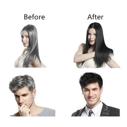 Shampoing colorant pour cheveux noirs avec formule rapide aux herbes naturelles