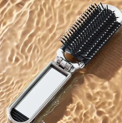 Brosse à cheveux avec miroir pliant de voyage My Store
