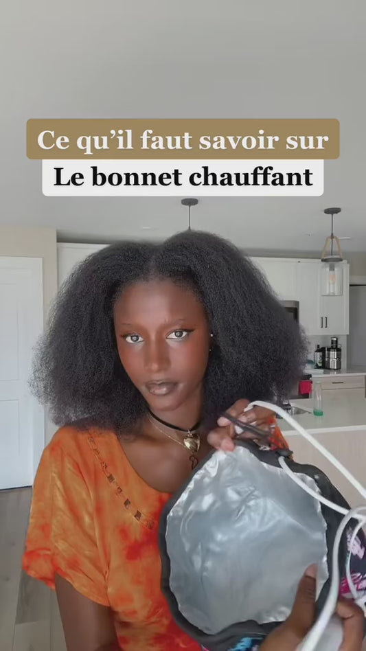 Casque Vapeur Cheveux Afro – Bonnet Chauffant pour Soin et Boucles Naturelles